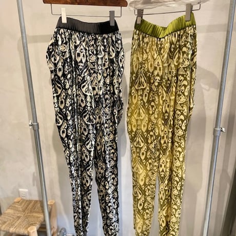 ベルベット　スカルプリントドレープパンツ　Velvet scull pt. Pants #2416005