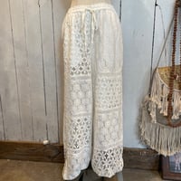 綿レースパッチワーク Boho バルーンパンツ #2516002
