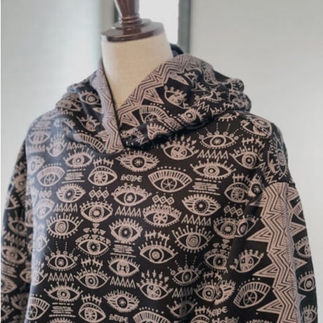 コットン 裏毛　EYEプリント　HOODIE ワンピース #2179210