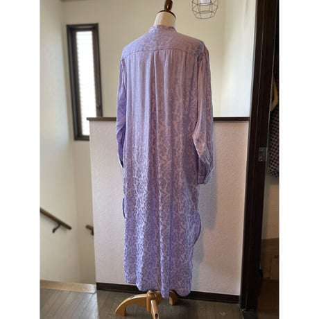 ヴィスコース　ジャカード　ロングシャツドレス　#2313111