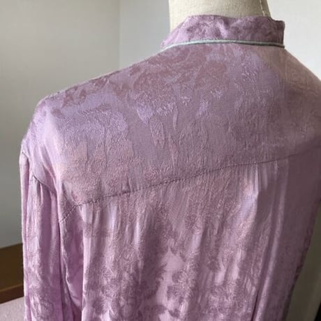 ヴィスコース　ジャカード　ロングシャツドレス　#2313111
