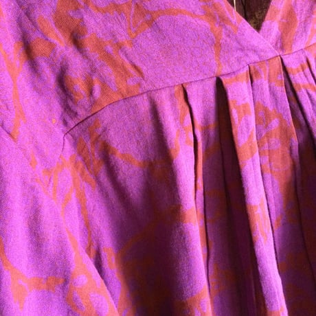 ダブルガーゼ　ブロックプリント　wrap pants #2616025