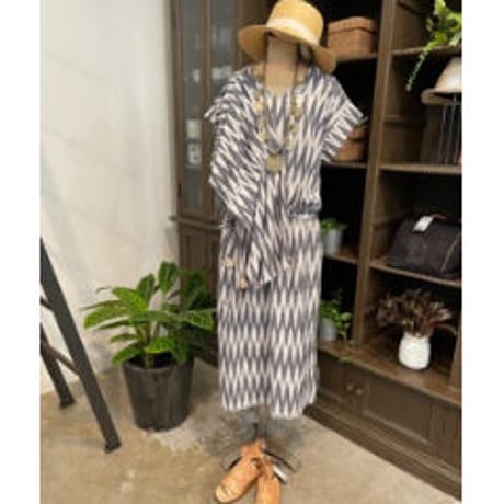 IKAT イカット 絣織　ドレープ　ワンピース #2113233