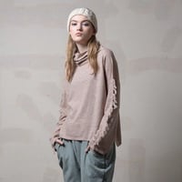 MERINO WOOL 12GG フリンジタートルネックニットPO #1747021