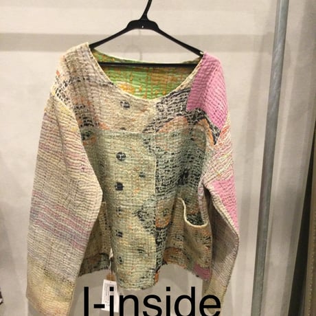 ヴィンテージ　カンタ刺繍　リバーシブルジャケット③　#2512003