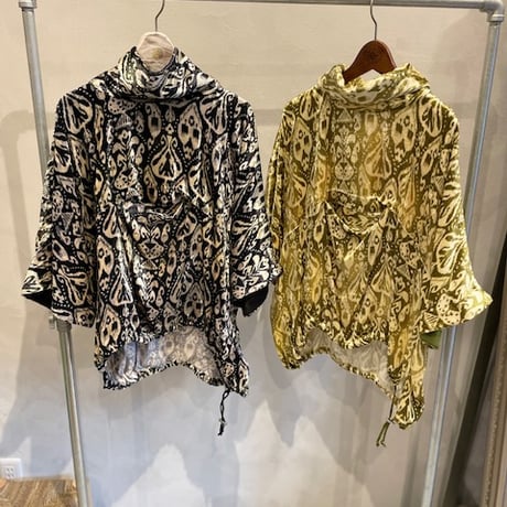 ベルベット　スカルプリント　ポンチョトップス／Velvet scull pt.PullOver #2412004
