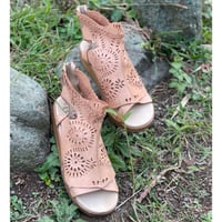 CUTWORK LEATHER SANDAL カットワークレザー　ヌメ革サンダル#2138219