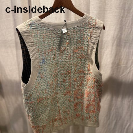 ヴィンテージ　カンタ刺繍　リメイクベスト　#2512004