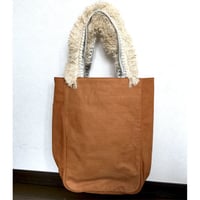 レザートートバッグ／フリンジ付きハンドル/オイル加工/1678120
