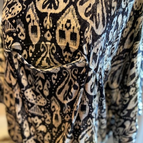 ベルベット　スカルプリント　ポンチョトップス／Velvet scull pt.PullOver #2412004