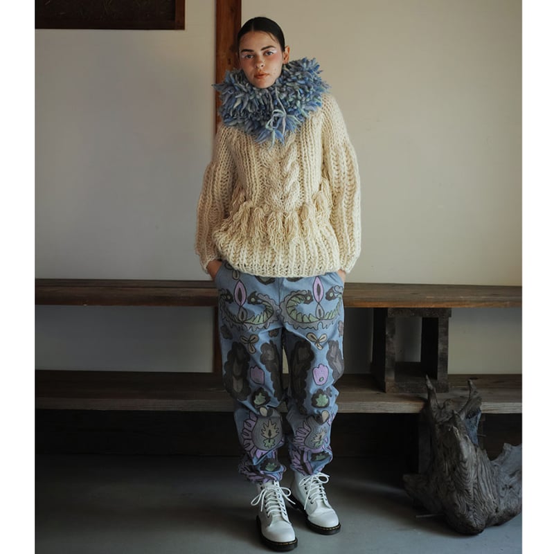 sqnz（エスキュンズ）】 リアルツリーパンツ ダブルニー 刺繍 キャンバス素材 SEQUENZ（シークエンズ）】sqnz double knee pants / パンツ