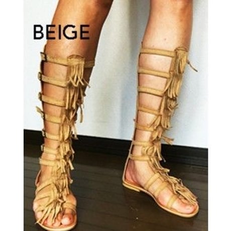 FAKE SUEDE GLADIATOR SANDAL ロンググラディエーターサンダル#1778041