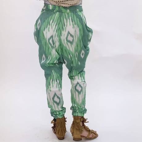 ヴィスコースモダール BIG IKAT プリント サルエルパンツ#1826029