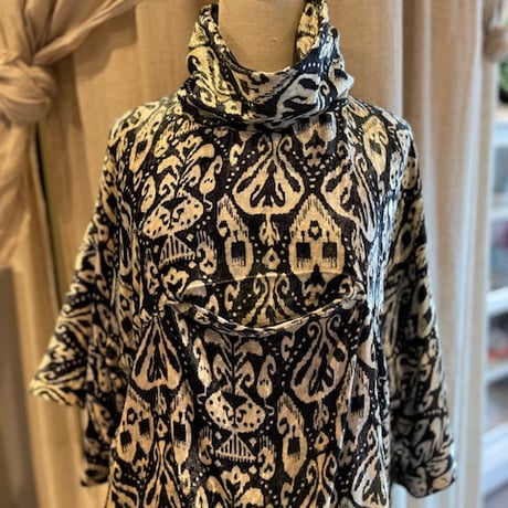 ベルベット　スカルプリント　ポンチョトップス／Velvet scull pt.PullOver #2412004