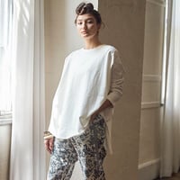 バンブーフリース　肩パッチ刺繍　L.S.TOP #2279007