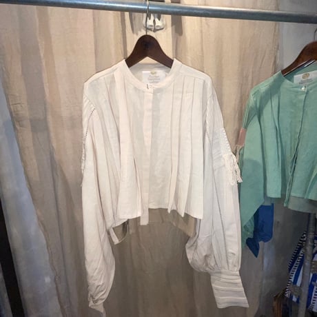 コットンフラックス　クロップド丈　Big sleeve shirt #2612031