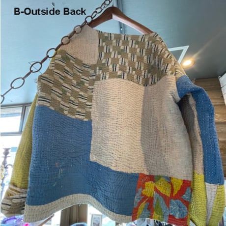 ヴィンテージ　カンタ刺繍　リバーシブルジャケット①　#2512003