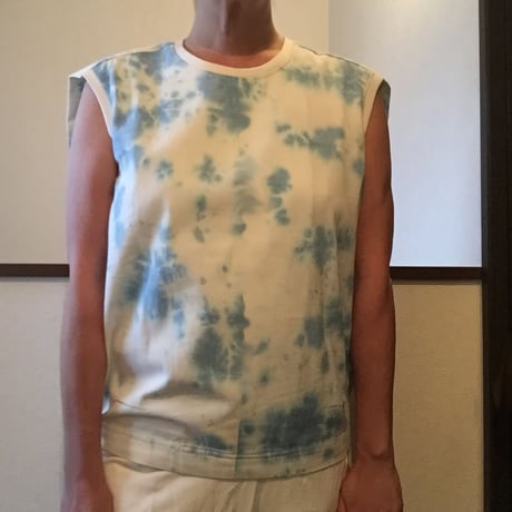 綿50ツイル タイダイ　ショルダータックカミシモTOPS #2014425