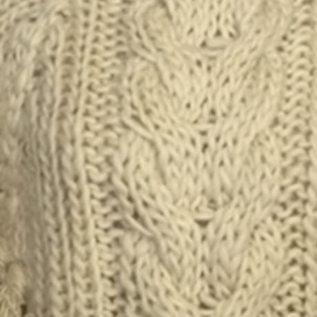 #1947010 手編みケーブルニットカーディガン　WOOL 100%