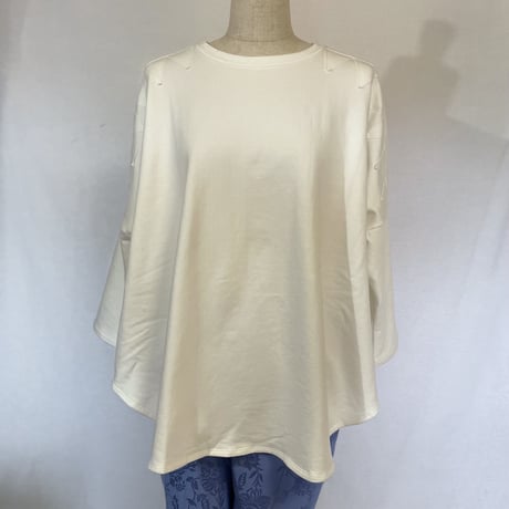 バンブーフリース　肩パッチ刺繍　L.S.TOP #2279007