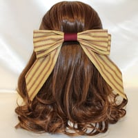 "Casonade" ストライプ柄リボンバレッタ