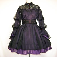 "Berry of Grape" レースヨークシフォンワンピース