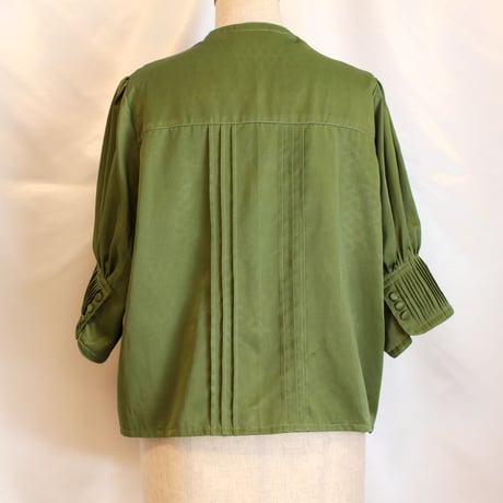 "Misty Vegetation" モックネックブラウス