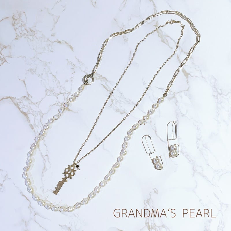 シルバーチェーンx淡水パールネックレス | Grandma's Pearl シルバーチェーンx淡水パールネックレス | Grandma's Pearl