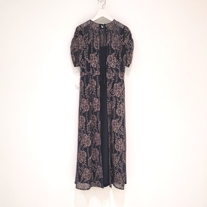 kaene レースエプロンワンピース ( ネイビー ) | エイプリル