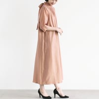 kaene シャンブレーAラインワンピース ( オレンジ )