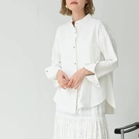 HERENCIA バックフリルデニムブラウス ( ホワイト ) | エイプリル