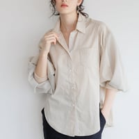 Lallia Mu バルーンスリーブシャツ ( ベージュ ) | エイプリル