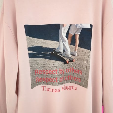 THOMAS MAGPIE プリントTシャツ ( ピンク )