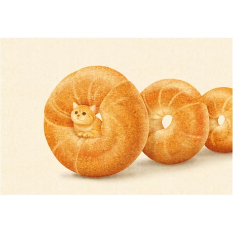 POSTCARD「こねことぱん〜ちょっと窮屈 」