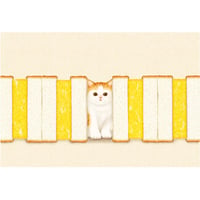 POSTCARD「こねことぱん〜いっしょにサンド 」