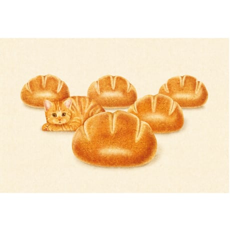 POSTCARD「こねことぱん〜真似っこ 」