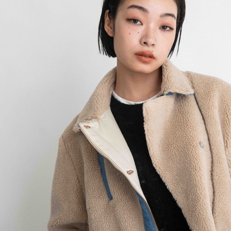 ボア×デニム ライダースジャケット 【BB55-511】 | BLANC basque