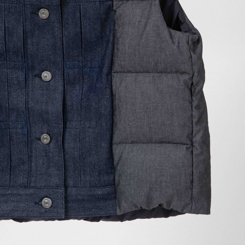 ダンガリー＆デニム ライトダウンベスト 【BB55-516】 | BLANC basque