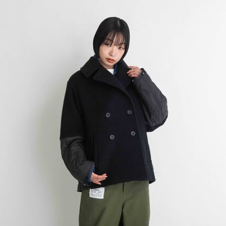 ソフトメルト×キルティング Pコート　【BB55-206】
