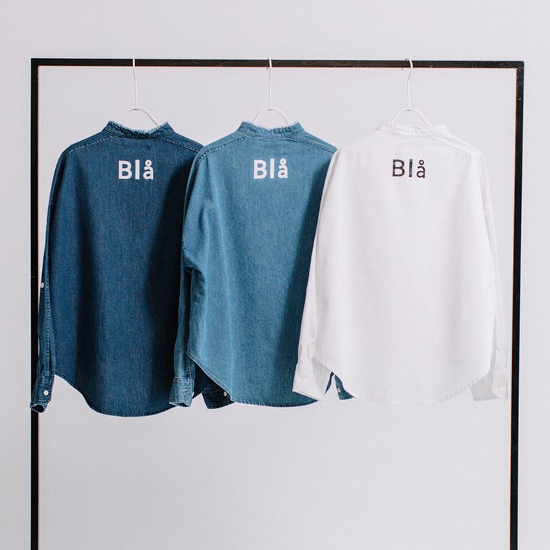 BLANC basque パールボタンデニムシャツ blanc basque（ブランバスク） ブラウス シャツ パールボタン