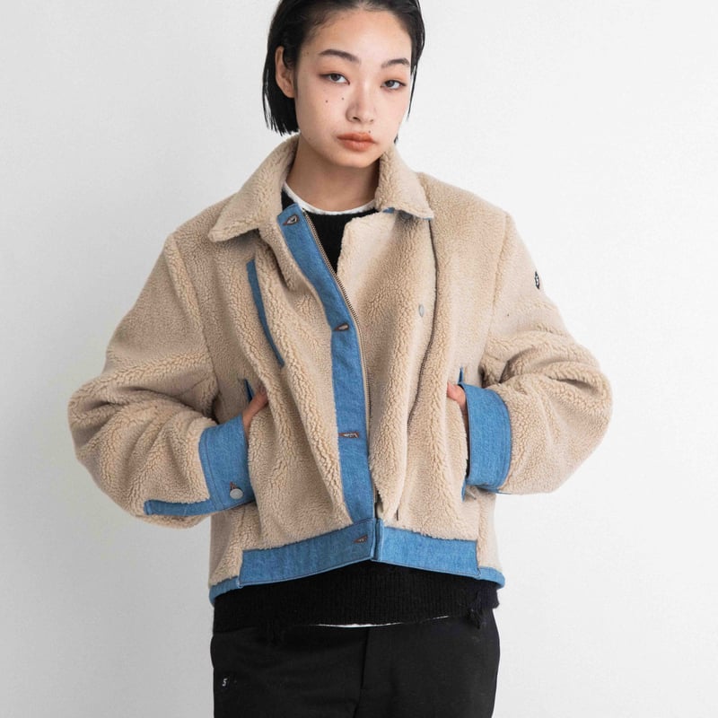 ボア×デニム ライダースジャケット 【BB55-511】 | BLANC basque