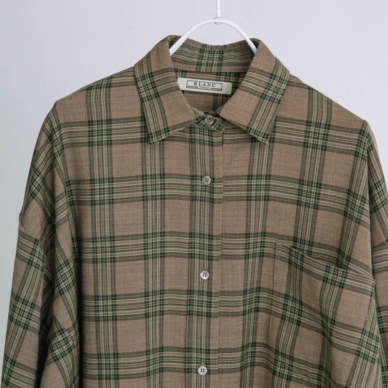 ストレッチチェックBIGシャツ【BB60-104】 | BLANC basque