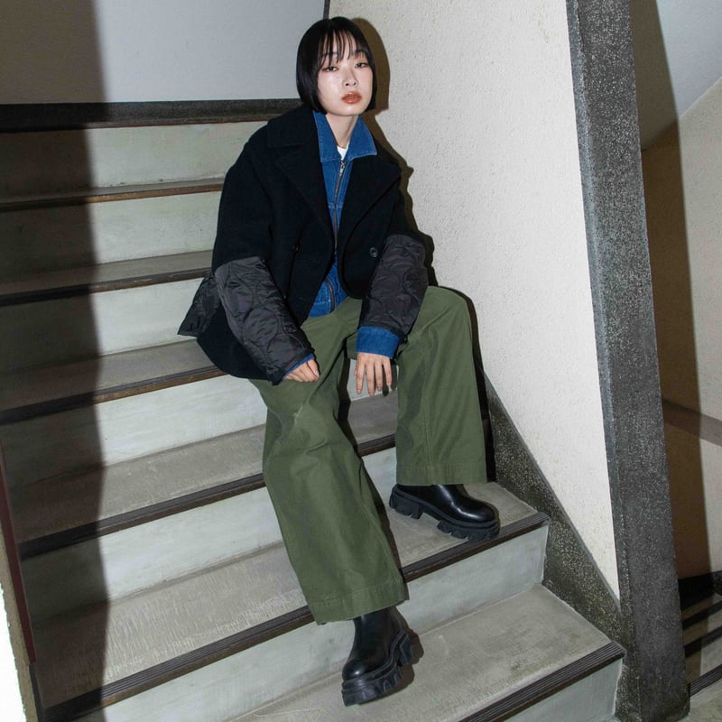 ソフトメルト×キルティング Pコート 【BB55-206】 | BLANC basque