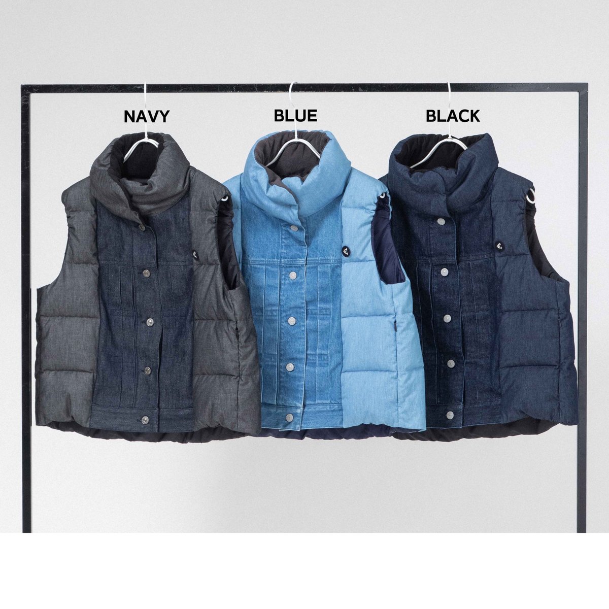 ダンガリー＆デニム ライトダウンベスト 【BB55-516】 | BLANC basque