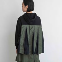 裏毛×タフタ切替パーカー 【PB55-911】