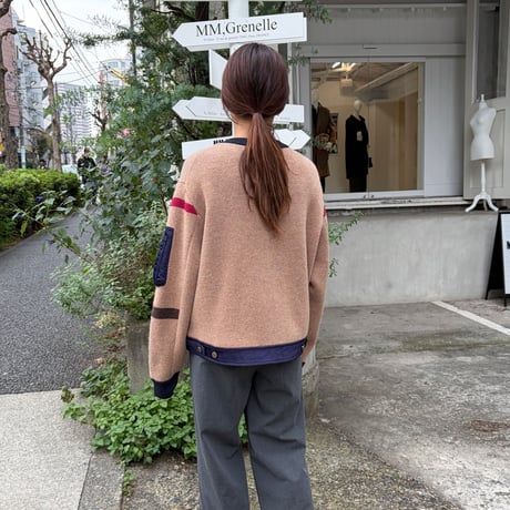 ナイロンツイル×KNIT ZIPブルゾン【BB55-715】