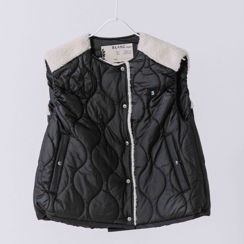 キルティング×ボアショートベスト【BB54-503】 | BLANC basque