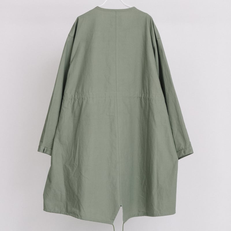 COTTONリップストップ ノーカラーモッズコート【BB40-201 COTTONリップストップ ノーカラーモッズコート【BB40-201