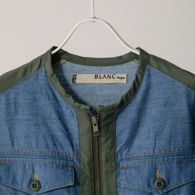 BLANC basque☆ノーカラー デニムジャケット