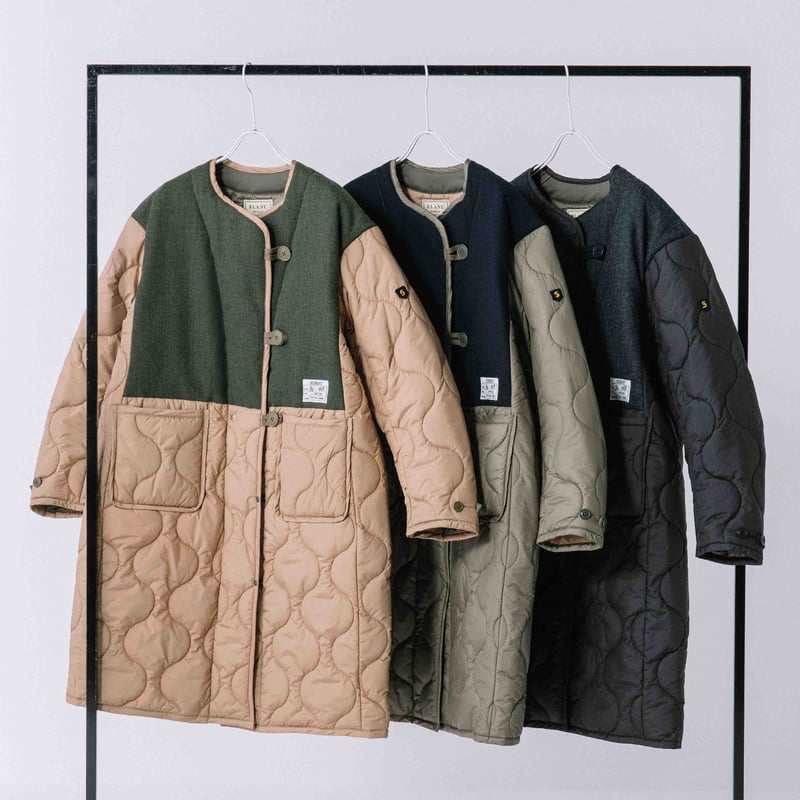 【美品】中綿 キルティング×ボア コート BLANC basque 中綿キルティングコート【BB54-204】 | BLANC basque